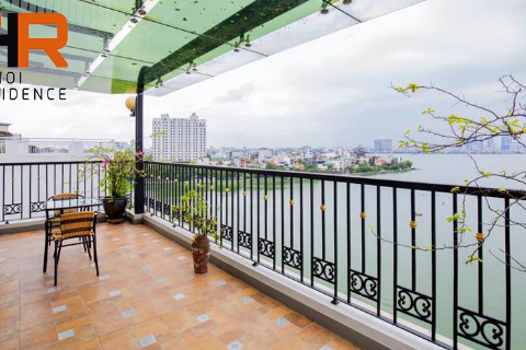 Beautiful Lake view & Big balcony apartment 02 bed for rent on Xuan Dieu st