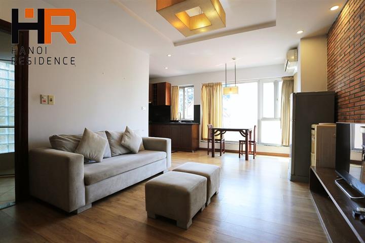One bedroom apartment for rent in Tay Ho dist, quiet area, roof terrace