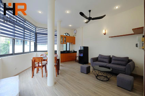 Bright & spacious one bedroom apartment for rent in Truc Bach