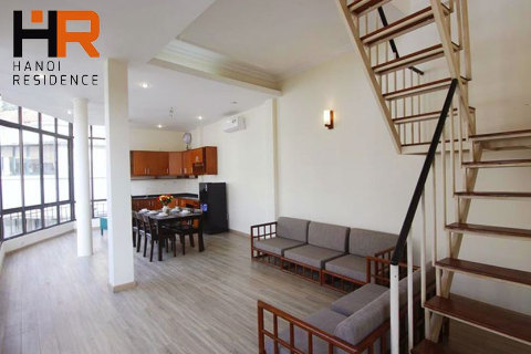 Duplex apartment 02 beds for rent in Truc Bach Area