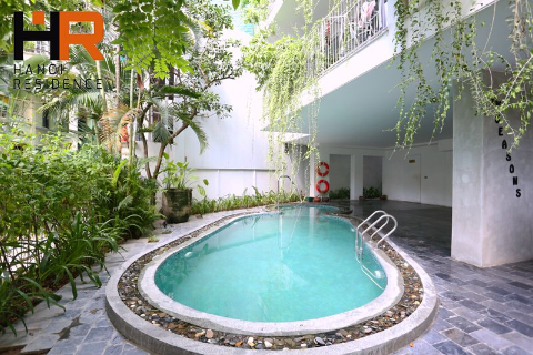 Beautiful apartment 02 beds with big yard & swimming pool on To Ngoc Van street