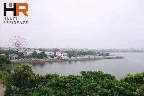 Lake view apartment for rent in Tay Ho, one bedroom, full of light