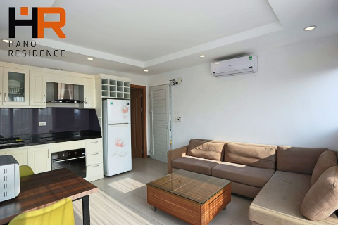 Top floor 01 bedroom apartment with big balcony & nice view in Tay Ho dist