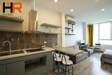 Lake view studio apartment for rent in Yen Phu village