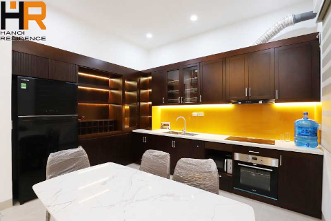 Brand-new 4 bedroom house in Tay Ho for rent with oven and rooftop