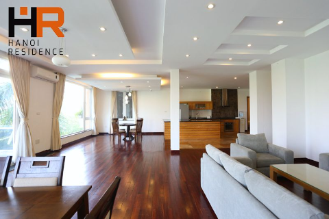 Lake view & spacious serviced apartment with 3 bedroom in Quang Khanh