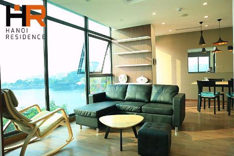 Front lake & new apartment for ren in Truc Bach, modern style, balcony