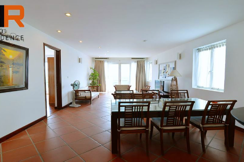 Lake view apartment in Truc Bach lake for rent, 2 bedrooms & balcony