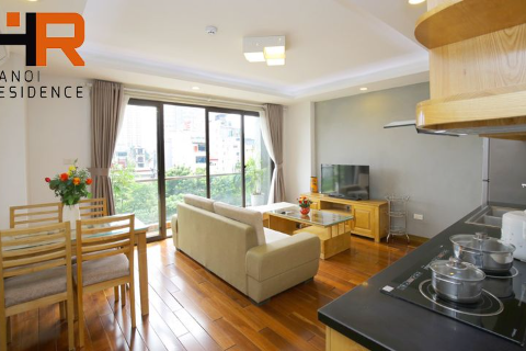 Nice apartment 01 bedroom, balcony for rent in Truc Bach Area