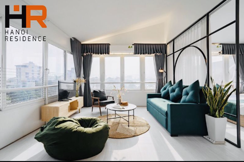 Bright one bedroom apartment for rent on To Ngoc Van, Tay Ho dist