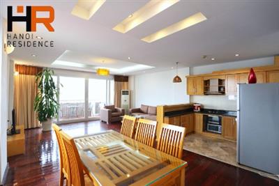 Two bedroom apartment for rent in Truc Bach with balcony, open view