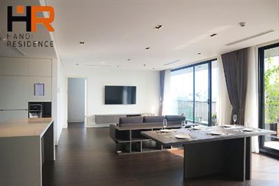 Brand new 03 bedroom apartment for rent in Tay Ho with big balcony & nice view