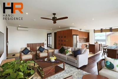Brand new 03 bedroom serviced apartment with big balcony for rent in Tay Ho dist