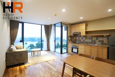 Lake view 01 bedroom with balcony & roof terrace in Dang Thai Mai street