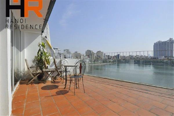 Front lake & big balcony apartment in heart of Tay Ho, 01 bedroom