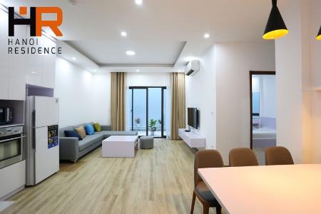 Modern furnished 02 beds apartment with yard for rent in Au Co street