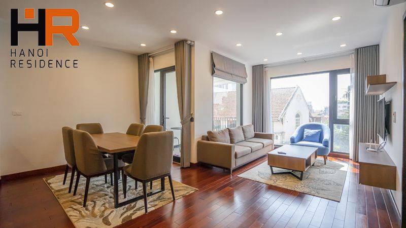 Elegant serviced apartment for rent in Tay Ho, 2 bedroom & open kitchen