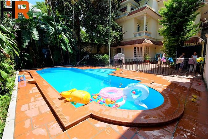 Amazing pool villa for rent in Tay Ho with 4 bedrooms, 4 bathrooms 