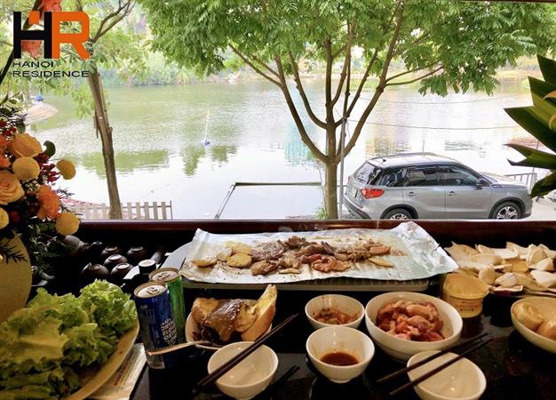 Lake View 5-floor house with 4 bedrooms, 4 bathrooms for rent in Ba Dinh
