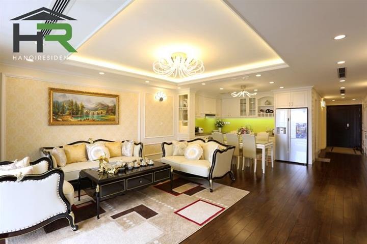 Neoclassical apartment with 3 bedroom for rent in high quality buidling D' Le Roi Solei, Tay Ho
