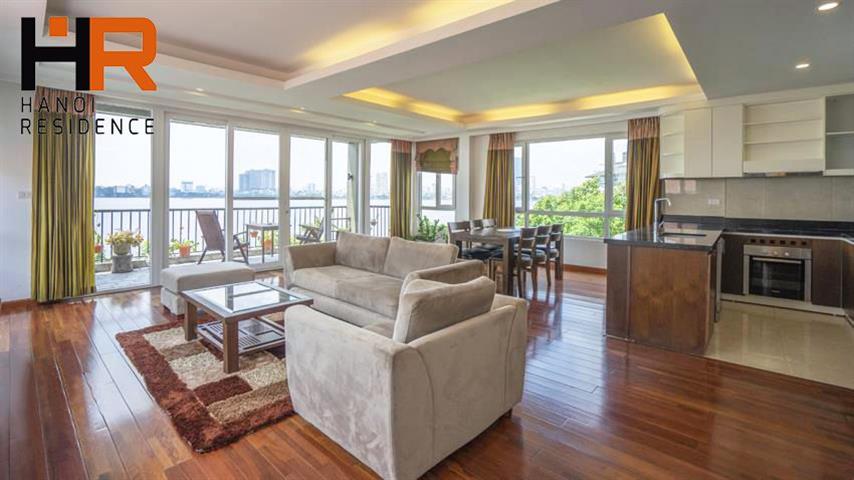 Serviced apartment for rent in Tay Ho with view to Westlake, 3 bedroom