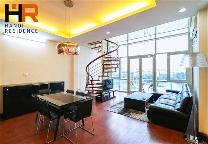 Modern Duplex apartment 02 beds with balcony & lake view in Truc Bach