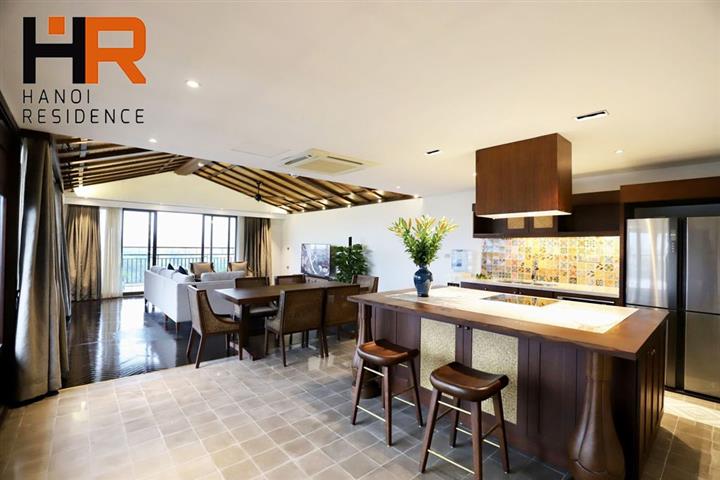 Beautiful Lake view serviced apartment 03 beds for rent in Tay Ho dist