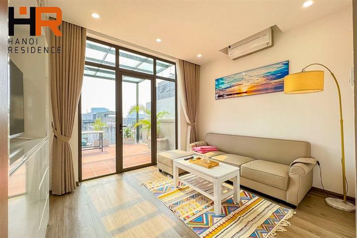 Top floor one bedroom with nice terrace for rent on To Ngoc Van st