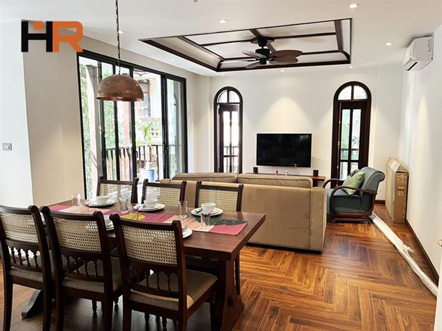 Brand-new 3 bedroom serviced apartment for rent on To Ngoc Van street with classical design