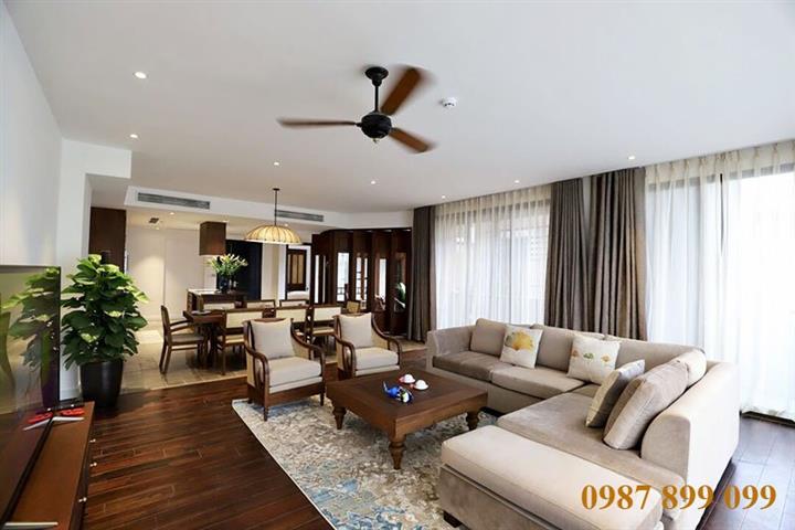 High-end 4 bedroom serviced apartment for rent on Quang Khanh street in Tay Ho district